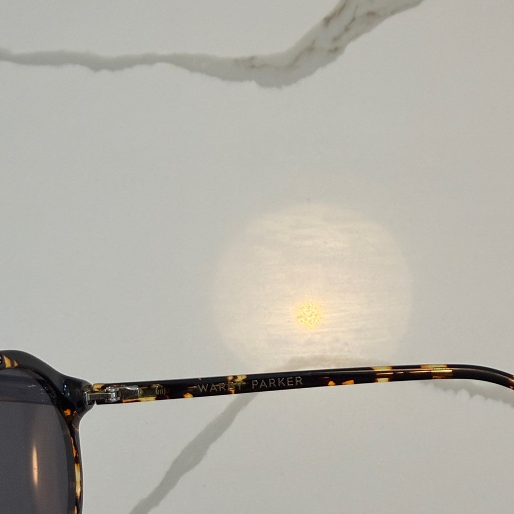 Warby Parker Cooper Round Tortoiseshell Sunglasses with Gold Bridge - Picture 3 of 4